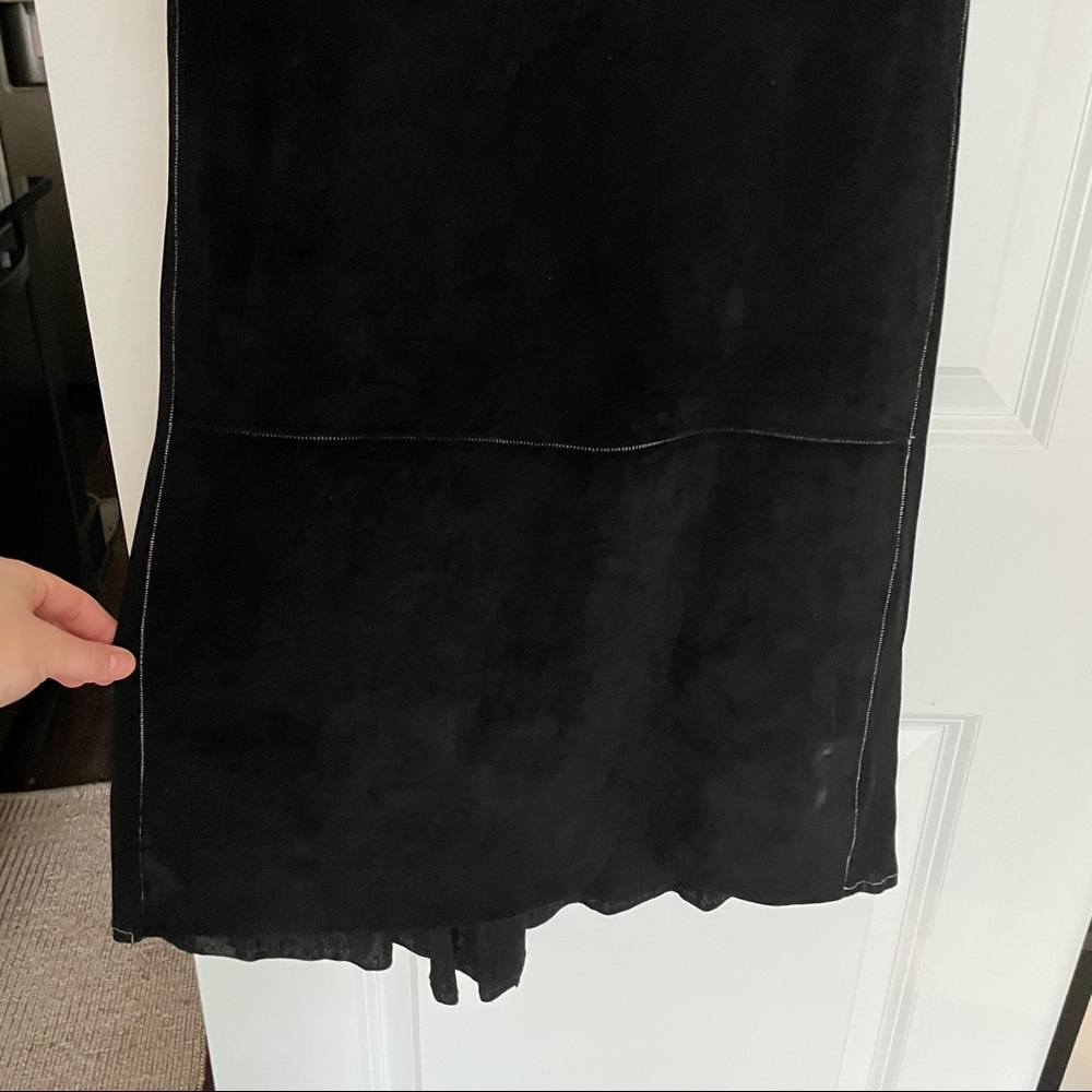 Saks Off 5th NWT black suede MIDI dress - Picture 3 of 5